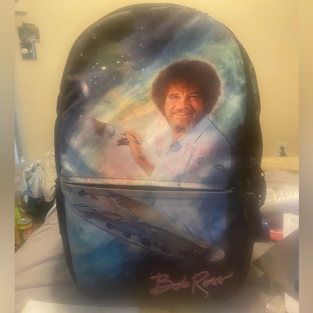 Bob Ross Colorful Backpack 😊
